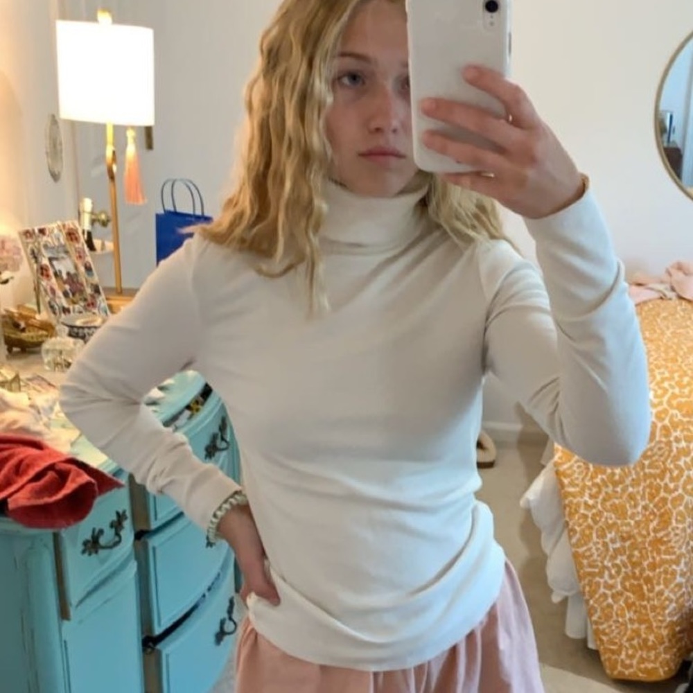 Cream turtleneck